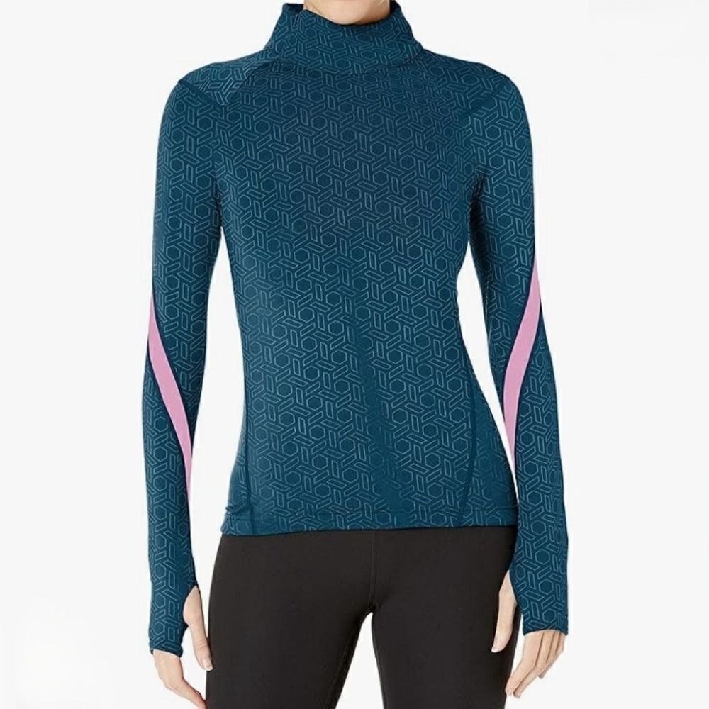 SHAPE Activewear Women's Teal Distance 1/2 Zip Long Sleeve Pullover